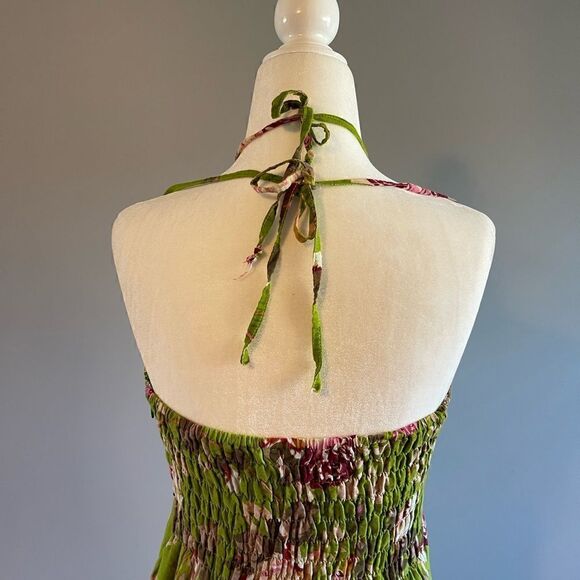 SummaLee Floral Green Halter Maxi Dress - Picture 4 of 11